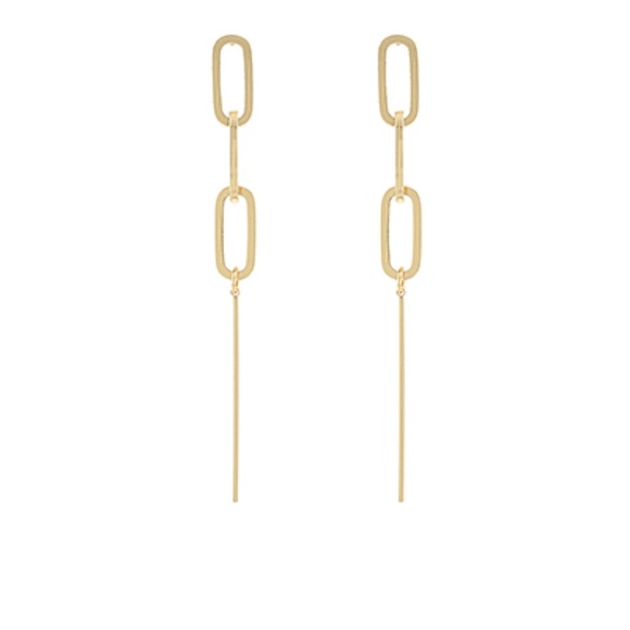 Linked Oval & Bar Long Earrings - Picture 1 of 1